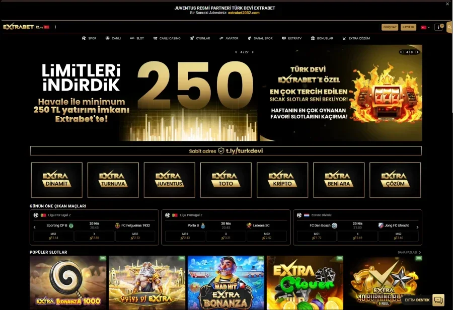Extrabet ekran görüntüsü